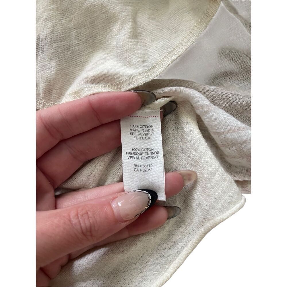 Free People Patchwork Button Down Hoodie Top Size… - image 4